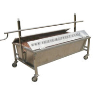 Lò  Quay Heo - Bê Bằng Tay INOX Lót Gạch