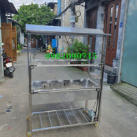 Lò quay vịt inox 2 tầng 60x120cm