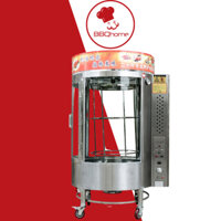 Lò quay vịt mặt kính xoay than và gas 850