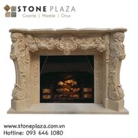 LÒ SƯỞI ĐÁ TỰ NHIÊN – NATURAL STONE FIREPLACE LS-016