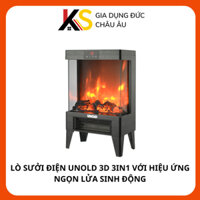 Lò sưởi điện Unold 3D 3in1 với hiệu ứng ngọn lửa 3D, hàng Đức