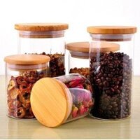Lọ thủy tinh borosilicate nắp gỗ 750 ML
