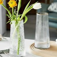 Lọ Thủy Tinh cắm hoa miệng viền vàng