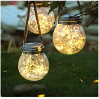 Lọ Thủy Tinh Đèn Led Treo Cây Năng Lượng Mặt Trời