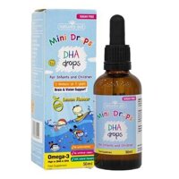 (lọ thủy tinh) siro DHA baby drops hương chanh thơm ngon cho bé