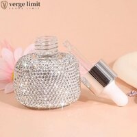 Lọ tinh dầu VERGE LIMIT, Chai nhỏ giọt thủy tinh có thể đổ lại chống rò rỉ, Hộp đựng mẫu mỹ phẩm tinh tế di động 30ml sang trọng Trang điểm