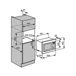 Lò vi sóng Baumatic BMM204SS - Lò vi sóng âm tủ