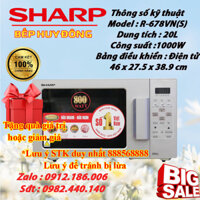 Lò Vi Sóng Có Nướng Sharp R-678VN(S) (20L) - Hàng chính hãng