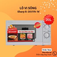 Lò vi sóng cơ Sharp R-201VN-W 20L - Hàng chính hãng