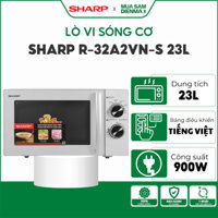 Lò vi sóng cơ Sharp R-32A2VN-S (23 lít) | Lò vi sóng không nướng Sharp 32A2VN công suất 900W có 6 mức điều chỉnh