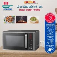 Lò vi sóng điện tử 💥 𝗚𝗜𝗔́ 𝗦𝗔̣̂𝗣 𝗦𝗔̀𝗡 💥 Lò viba Goldsun CK2601, 28L, nấu, hâm nóng, rã đông thực phẩm CCHome GS015