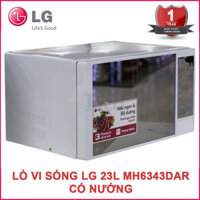 Lò vi sóng điện tử 23L có nướng LG MH6343DAR/BAR công suất 1200W