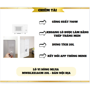 Lò vi sóng Mijia MWBLXE1ACM, 20L