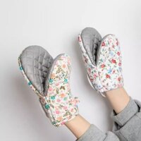 Lò vi sóng nhập khẩu Găng tay cách nhiệt và chống bỏng cho nhà bếp nữ Hộ gia đình Lò nướng dày Găng tay chịu nhiệt độ cao