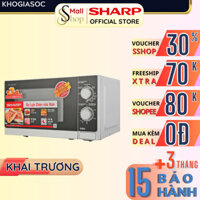 Lò vi sóng Sharp có nướng 20 lít Chính hãng 1000W R-G222VN-S - Bảo hành chính hãng - SSHOP OFFICIAL