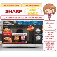 Lò Vi Sóng Sharp R-205VN-S, R-202VN-S, R-203VN-M 20 Lít Không Nướng, Chính Hãng, Bảo Hành 12 Tháng