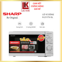 Lò vi sóng Sharp R-211TV (BK-SL) 21 lít, Cs vi sóng 800W, Chức năng hẹn giò, khoang lò có đèn - Hàng chính hãng