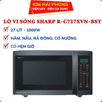 Lò vi sóng SHARP R-C727XVN-BST 27 lít, lò có nướng có inverter tiết kiệm điện gia dụng chính hãng [ kimhaiphong_store ]