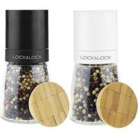 Lọ Xay Tiêu Cầm Tay Chất Liệu Thủy Tinh, Lưỡi Dao Bằng Sứ Lock&Lock CKO115 140ml - Màu Ngẫu Nhiên