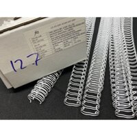 Lò Xo Gáy Xoắn Sắt Kép 12.7mm - Hộp đóng gói 100 chiếc (Lò Xo Sắt Đóng Được 100 Tờ)