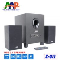 Loa 2.1 AAP E011 Chính hãng (AUX, Bluetooth, USB, Thẻ nhớ, FM, Remote)