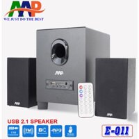 Loa 2.1 AAP E011 Chính hãng (AUX, Bluetooth, USB, Thẻ nhớ, FM, Remote)