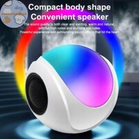Loa 360 độ không dây ngoài trời Metertryred với đèn khí quyển RGB Loa siêu trầm Thanh âm thanh nổi Kết nối thẻ TF VN
