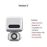Loa 3Life Mini hình rô bốt hoạt hình âm thanh trầm kết nối bluetooth có mic dùng cho cuộc gọi rảnh tay Hàng nhập khẩu - Version 2 -- Silver