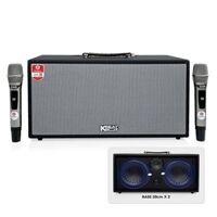 Loa Acnos CS451- Loa Karaoke Xách Tay Bass Đôi 20cm, 1000W