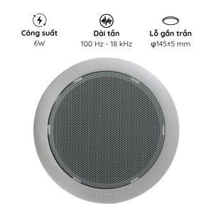Loa TOA PC-648R - Loa âm trần mặt tròn lưới mịn 6W
