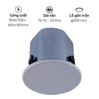 Loa âm trần TOA F‑2322C – Công suất 30W, Phủ âm rộng