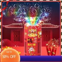 Loa Bắn Bong Bóng Pháo Hoa Trang Trí Vui Nhộn Đón Tết, Máy Thổi Bong Bóng Tự Động Có Đèn Led Kèm Nhạc.