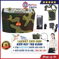 Loa Bẫy Chim E898 Bluetooth Cao Cấp Điều Khiển Từ Xa 1Km, Kiêm Máy Trợ Giảng, Tặng Mic Trợ Giảng Có Dây 90K-H2pro Tech