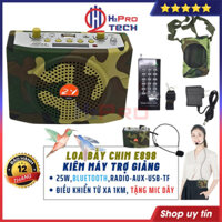 Loa Bẫy Chim E898 Bluetooth Cao Cấp Điều Khiển Từ Xa 1Km, Kiêm Máy Trợ Giảng, Tặng Mic Có Dây