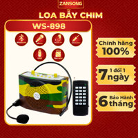 Loa bẫy chim trợ giảng kèm micro dây WS898 Zansong, remote điều khiển từ xa 500m