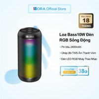 Loa Bluetooth 1HORA 10W - Pin Trâu 2400mAh, Đèn LED RGB Nháy Theo Nhạc, Đổi Màu Đa Dạng - Âm Thanh Sống Động