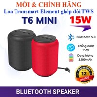 Loa Bluetooth 5.0 Tronsmart Element T6 Mini 15W, Chống nước IPX6, công nghệ TWS ghép đôi 2 loa Pin 2500mAh  Xdobo Draco
