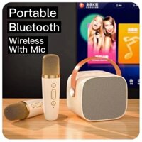 Loa Bluetooth 5.3 Không Dây 1-2 Tích Hợp Micro Hát Karaoke Tại Nhà Tiện Dụng Cho Gia Đình