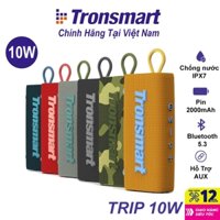 Loa Bluetooth 5.3 Tronsmart Trip Speaker Công Suất 10W, Chống nước IPX7, Hỗ Trơ Thẻ AUX - Hàng chính hãng