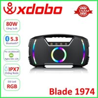 Loa Bluetooth 5.3 XDOBO Sinoband Blade 1974 Công Suất 80W Trầm Ấm, Pin 10000mAh Chơi 10H, Âm Thanh Trầm Ấm, Led RGB