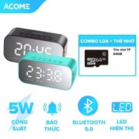 Loa bluetooth ACOME a5 5W màn hình led đồng hồ báo thức - hỗ trợ thẻ nhớ & nghe fm