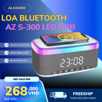 Loa Bluetooth AZ S-300 , Đồng Hồ Hiển Thị , Giải Led Grb , Hỗ Trợ Sạc Điện Thoại Không Dây ...( BH LỗI 1 Đổi 1 )