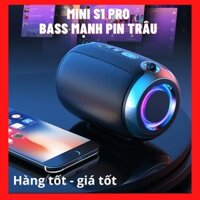 Loa bluetooth bass mạnh pin trâu mini S1 Pro giá rẻ nghe nhạc không dây hỗ trợ khe cắm thẻ nhớ kết nối blutut 5.0