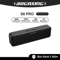 Loa Bluetooth BOGASING S8 PRO 60W, Chống nước IPX5, Công nghệ DSP, EQ, hỗ trợ TWS, Thẻ TF, AUX