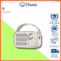 Loa Bluetooth cầm tay bỏ túi mini, thiết kế Radio Retro cổ điển, hỗ trợ đa kết nối USB, Type C, Thẻ nhớ