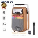 Loa Bluetooth cao cấp hát Karaoke trên smartphone, iphone, ipad xách tay đa năng EARISE T3 tặng kèm mic không dây
