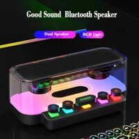 Loa Bluetooth chơi game mới RGB Máy tính Soundbar 3D Cột không dây Subwofer Center âm nhạc Subwater Color Black - Màu xanh lá cây - đơn