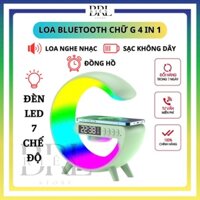 Loa Bluetooth Chữ G Kiêm Đồng Hồ, Sạc không dây, Đèn ngủ - Loa bluetooth 4 in 1 - Bảo Hành 12 Tháng