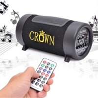 Loa Bluetooth Crown 4 Điện 12V-220V, Bass 10-100W Usb-Thẻ Nhớ-Radio Fm, Loa Bluetooth 12V Cho Ô Tô