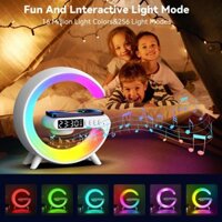 Loa Bluetooth Đa Năng TF RGB Đèn Ngủ 15W Đế Sạc Không Dây Cho IPhone Samsung Trạm Sạc Nhanh
